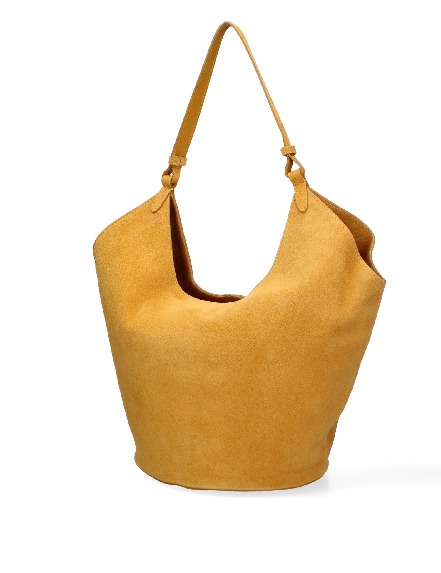 Borsa a Spalla in Vera Pelle Senape