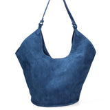 Borsa a Spalla in Vera Pelle Blu