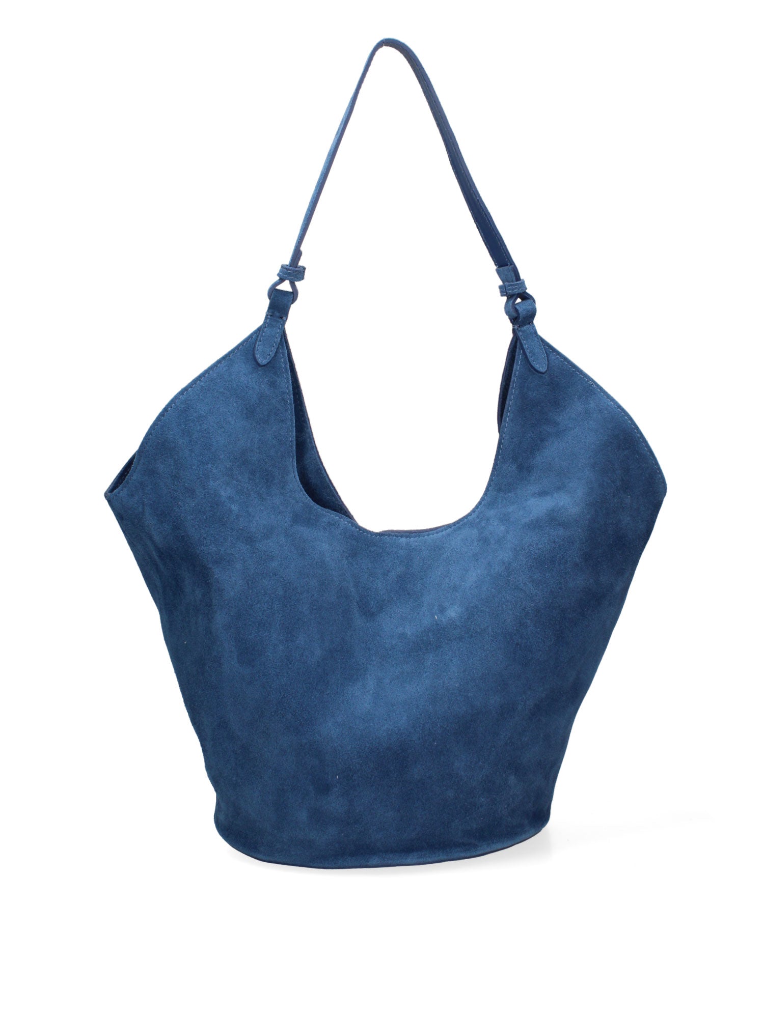 Borsa a Spalla in Vera Pelle Blu