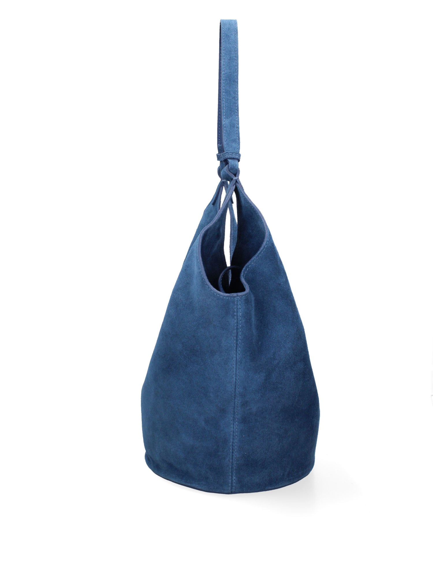 Borsa a Spalla in Vera Pelle Blu