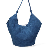 Borsa a Spalla in Vera Pelle Blu