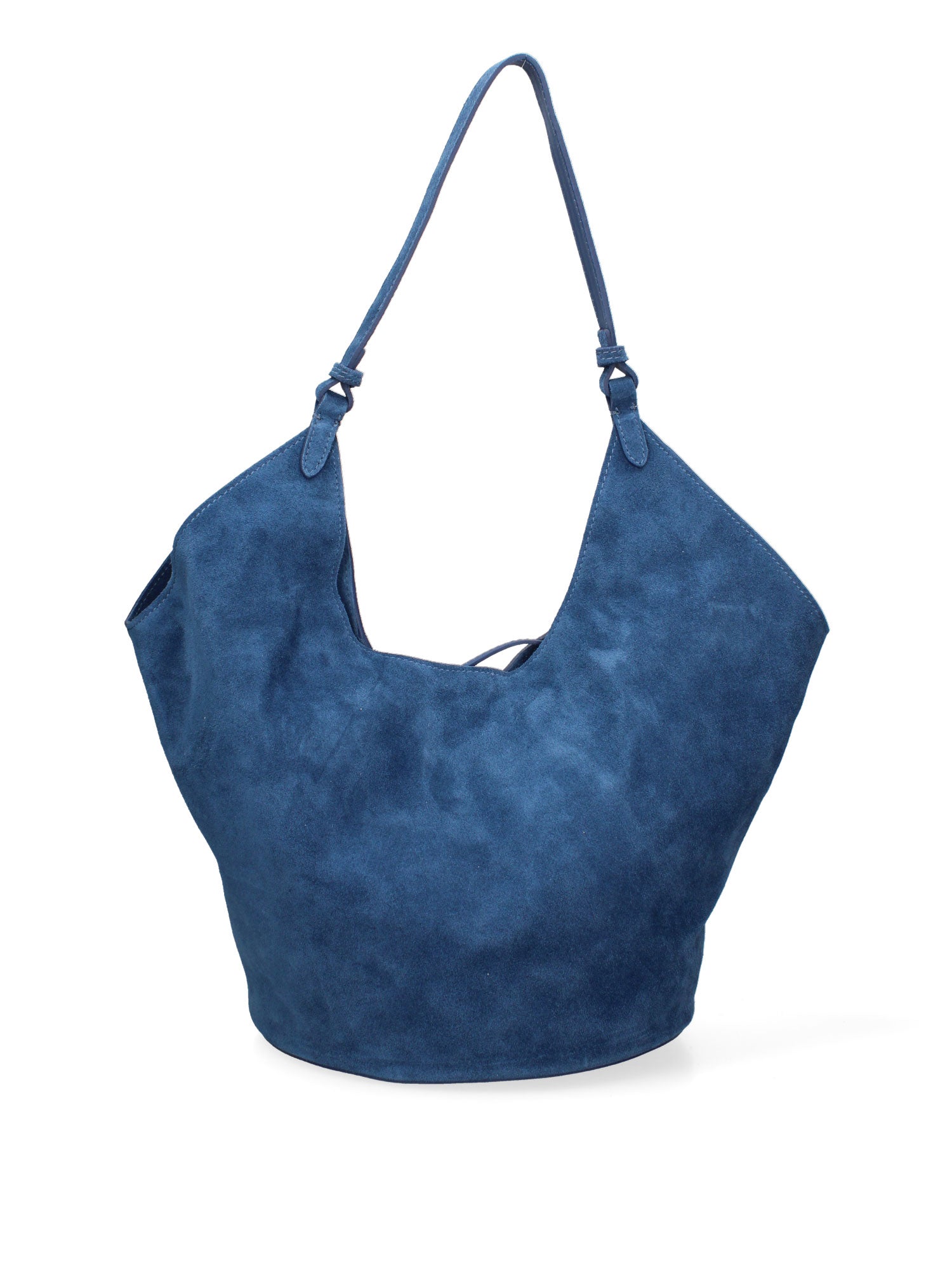 Borsa a Spalla in Vera Pelle Blu