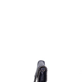 Borsa a Tracolla in Genuine Printed Suede Leather Blu Scuro