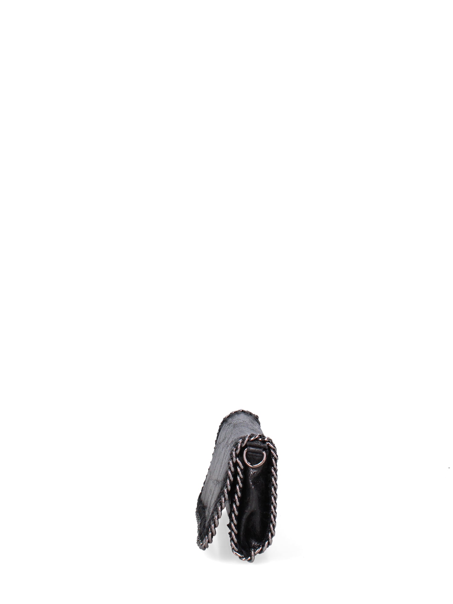 Borsa a Tracolla in Genuine Printed Suede Leather Nero