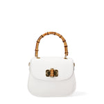 Borsa a Mano in Vera Pelle Bianco