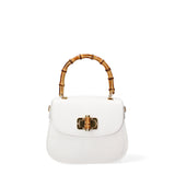 Borsa a Mano in Vera Pelle Bianco