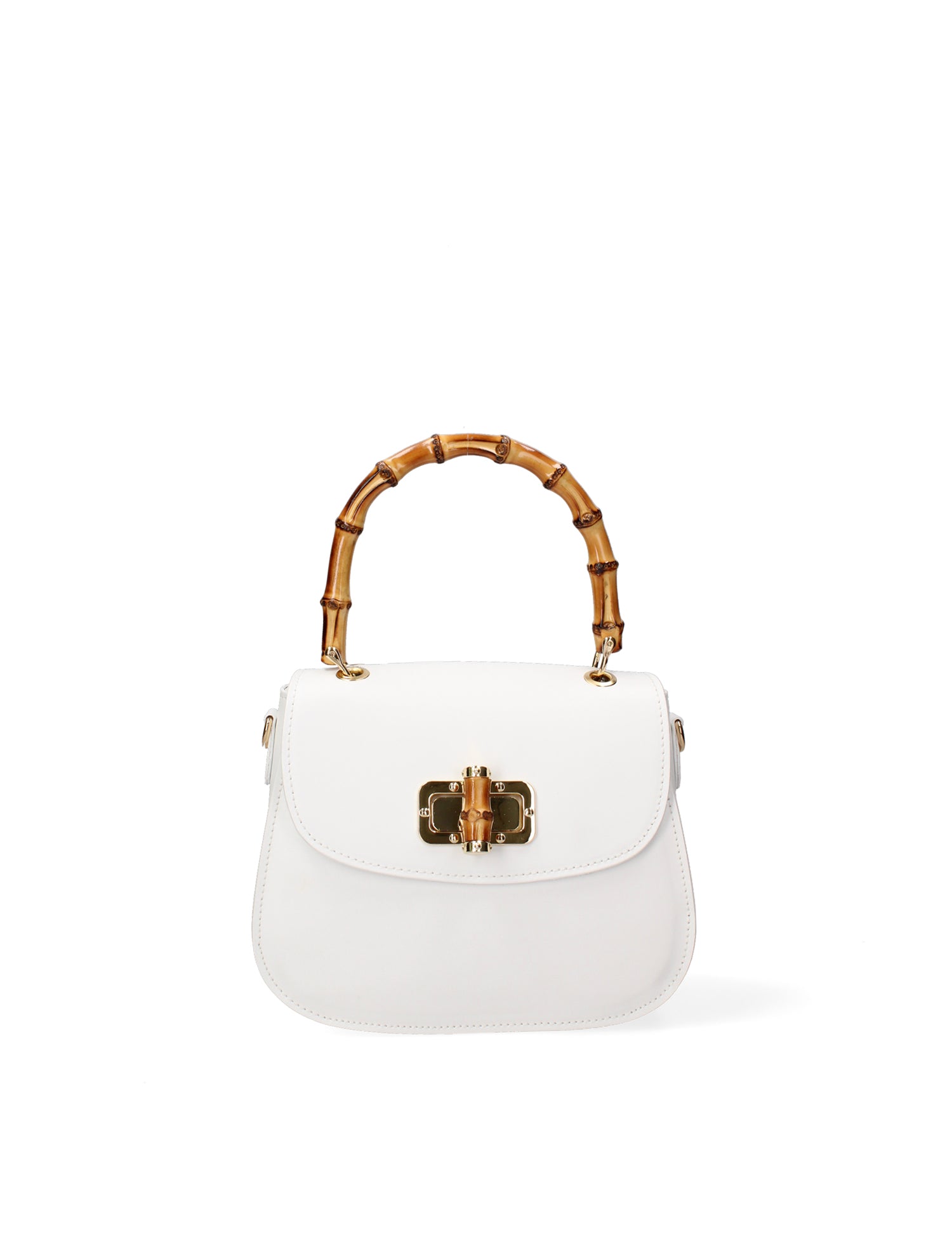 Borsa a Mano in Vera Pelle Bianco