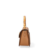 Borsa a Mano in Vera Pelle Marrone Chiaro