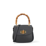Borsa a Mano in Vera Pelle Blu Scuro
