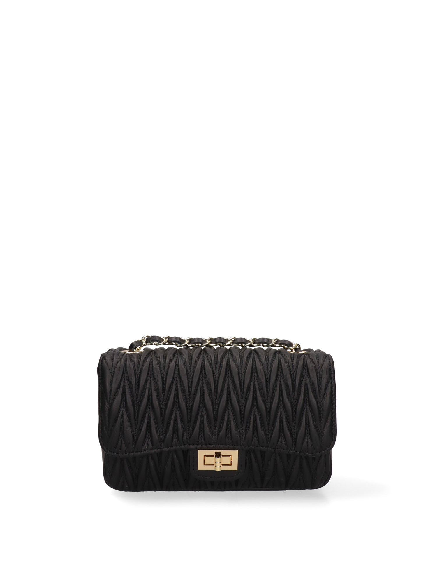 Borsa a Tracolla in Vera Pelle Nero