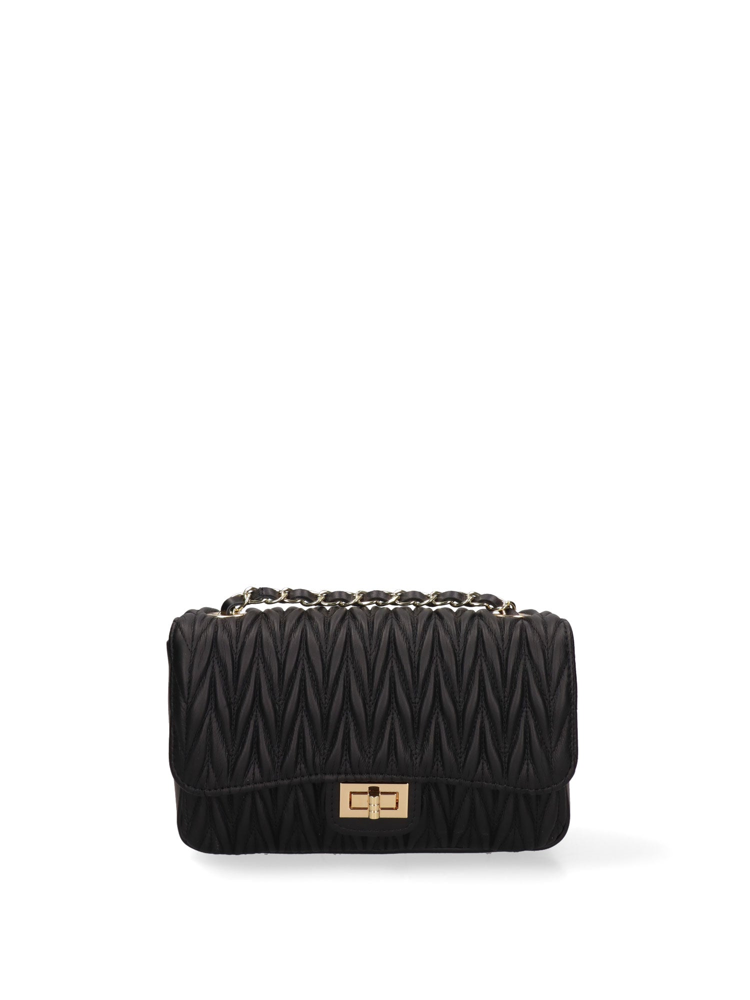 Borsa a Tracolla in Vera Pelle Nero