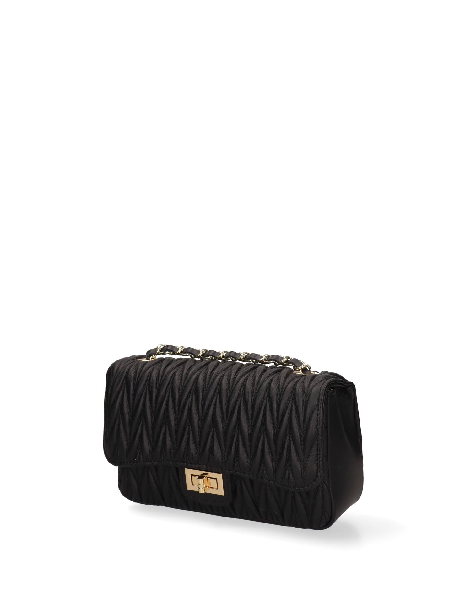 Borsa a Tracolla in Vera Pelle Nero
