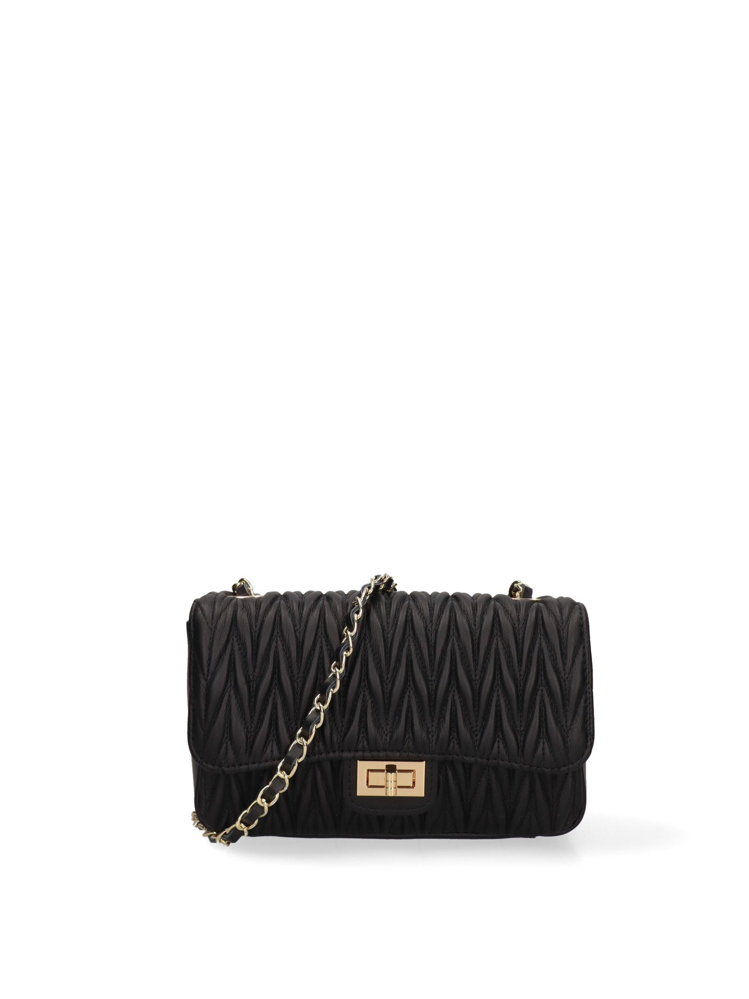 Borsa a Tracolla in Vera Pelle Nero