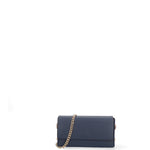 Borsa a Tracolla in Vera Pelle Blu Scuro