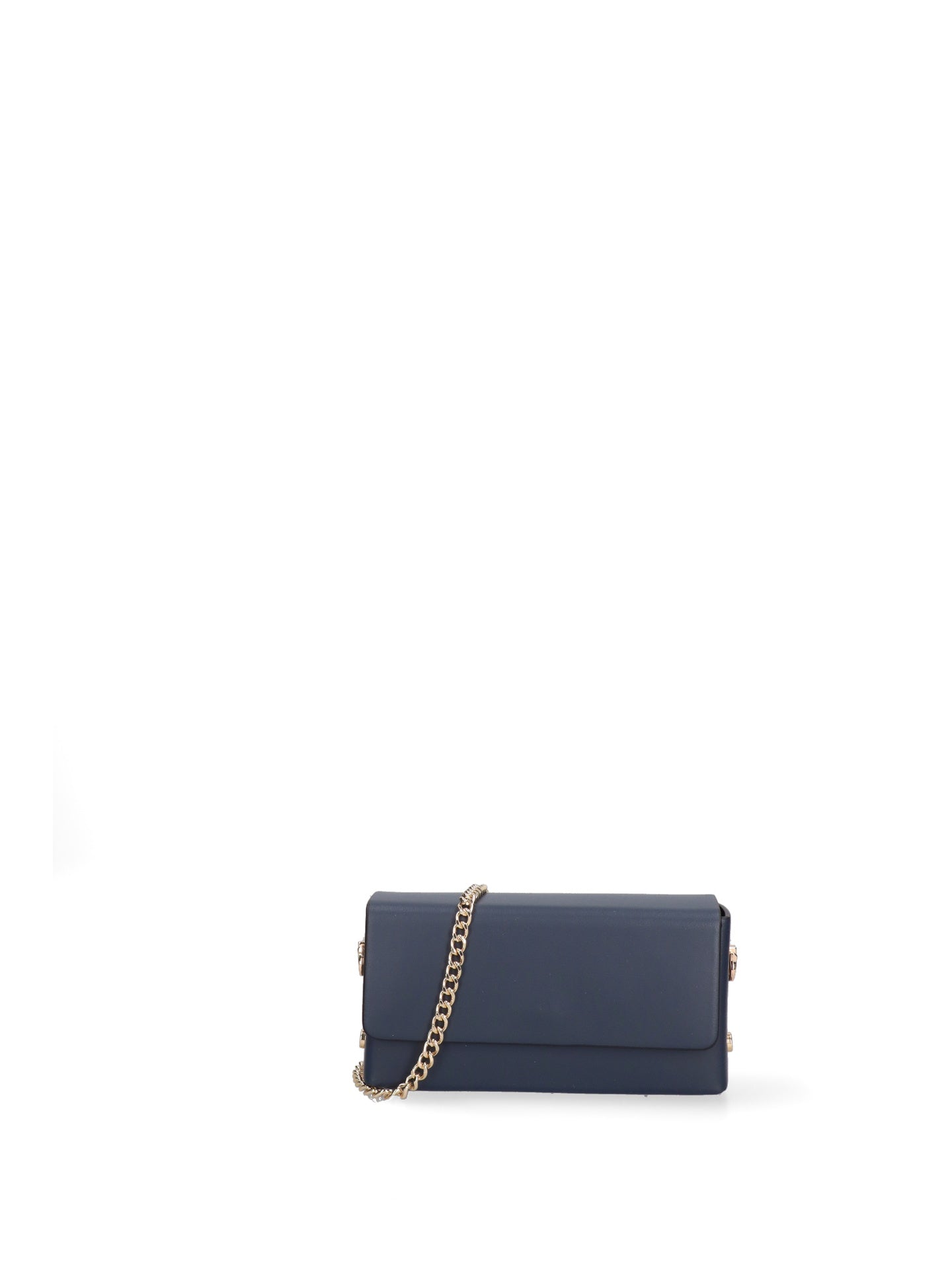 Borsa a Tracolla in Vera Pelle Blu Scuro