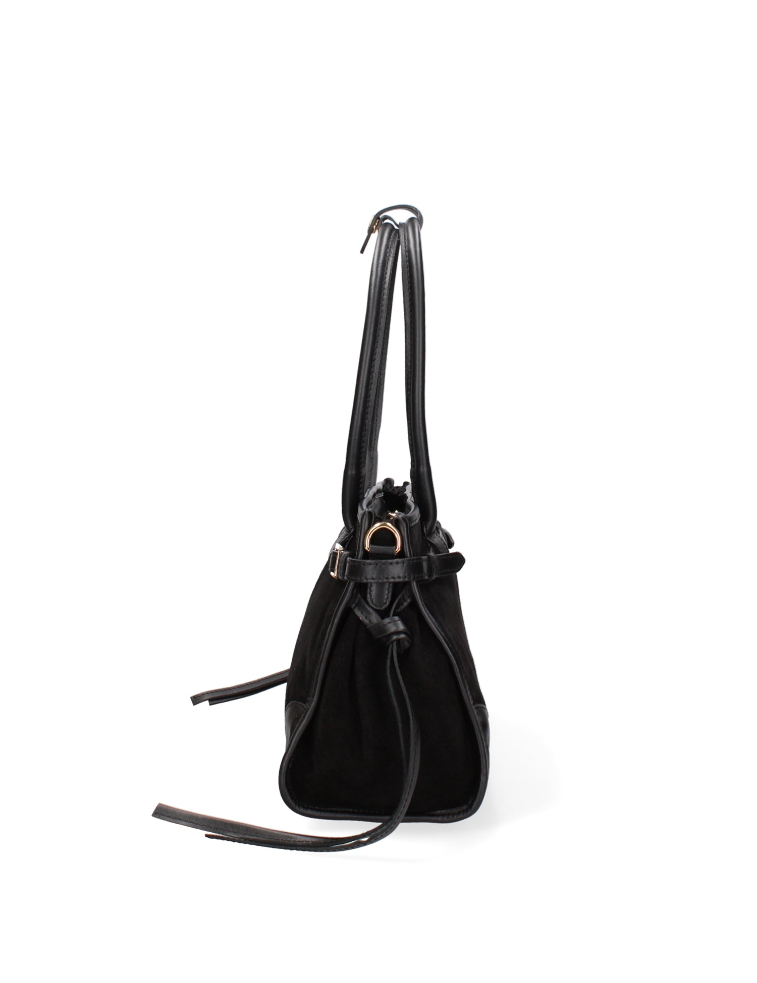 Borsa a Spalla in Vera Pelle Nero