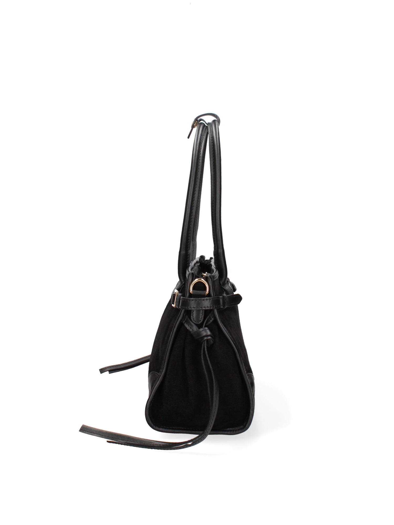 Borsa a Spalla in Vera Pelle Nero