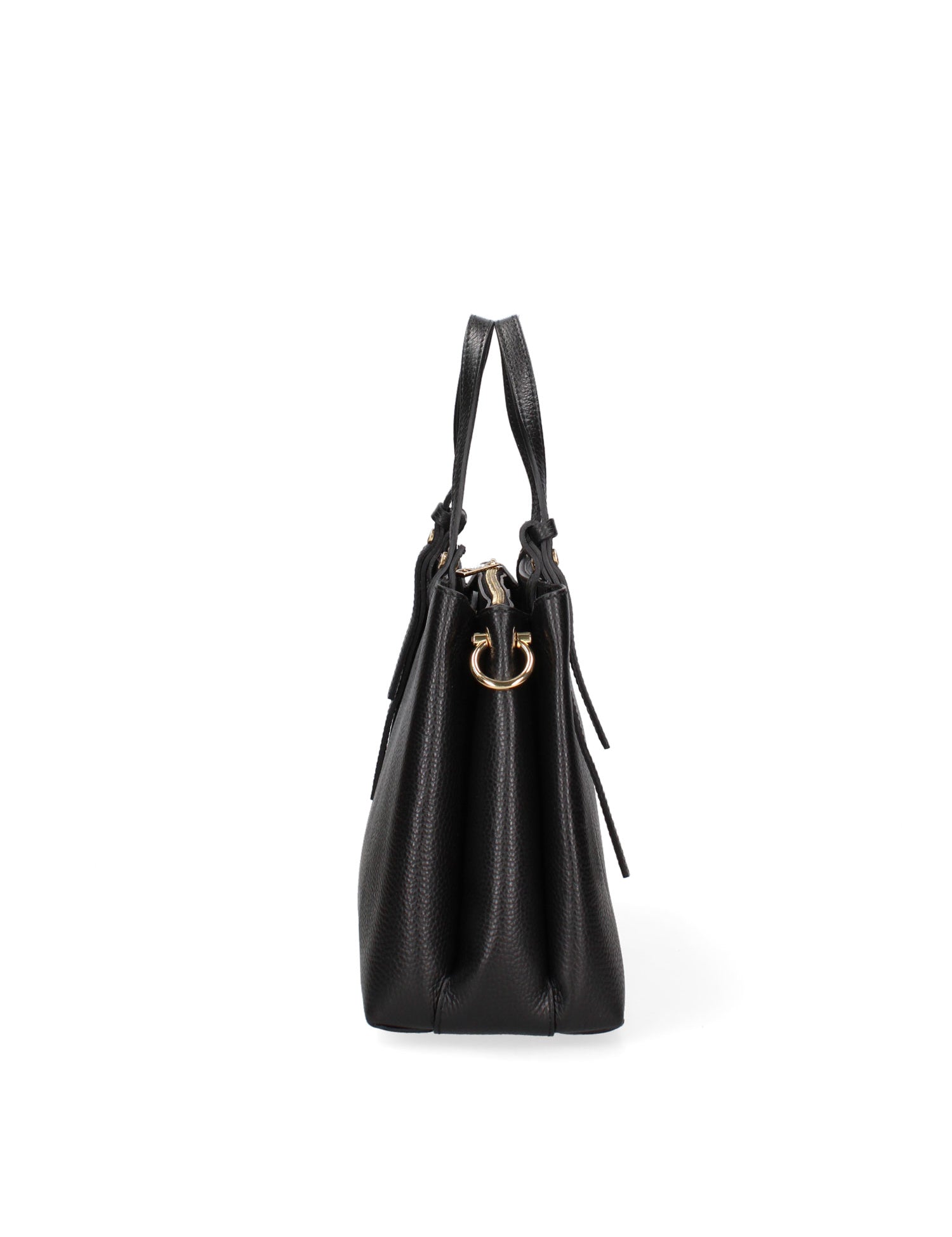 Borsa a Mano in Vera Pelle Nero