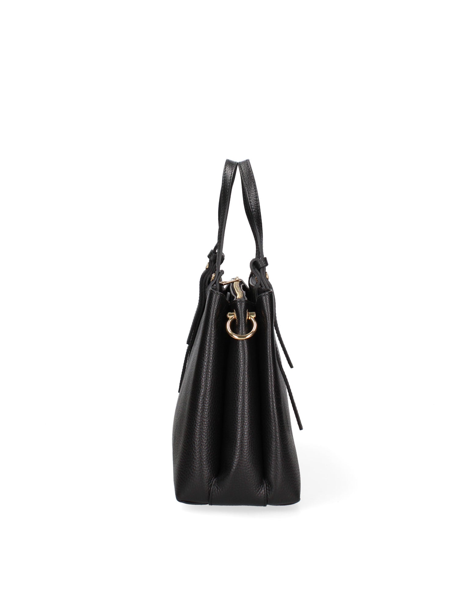 Borsa a Mano in Vera Pelle Nero