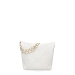 Borsa a Mano in Vera Pelle Grigio Chiaro