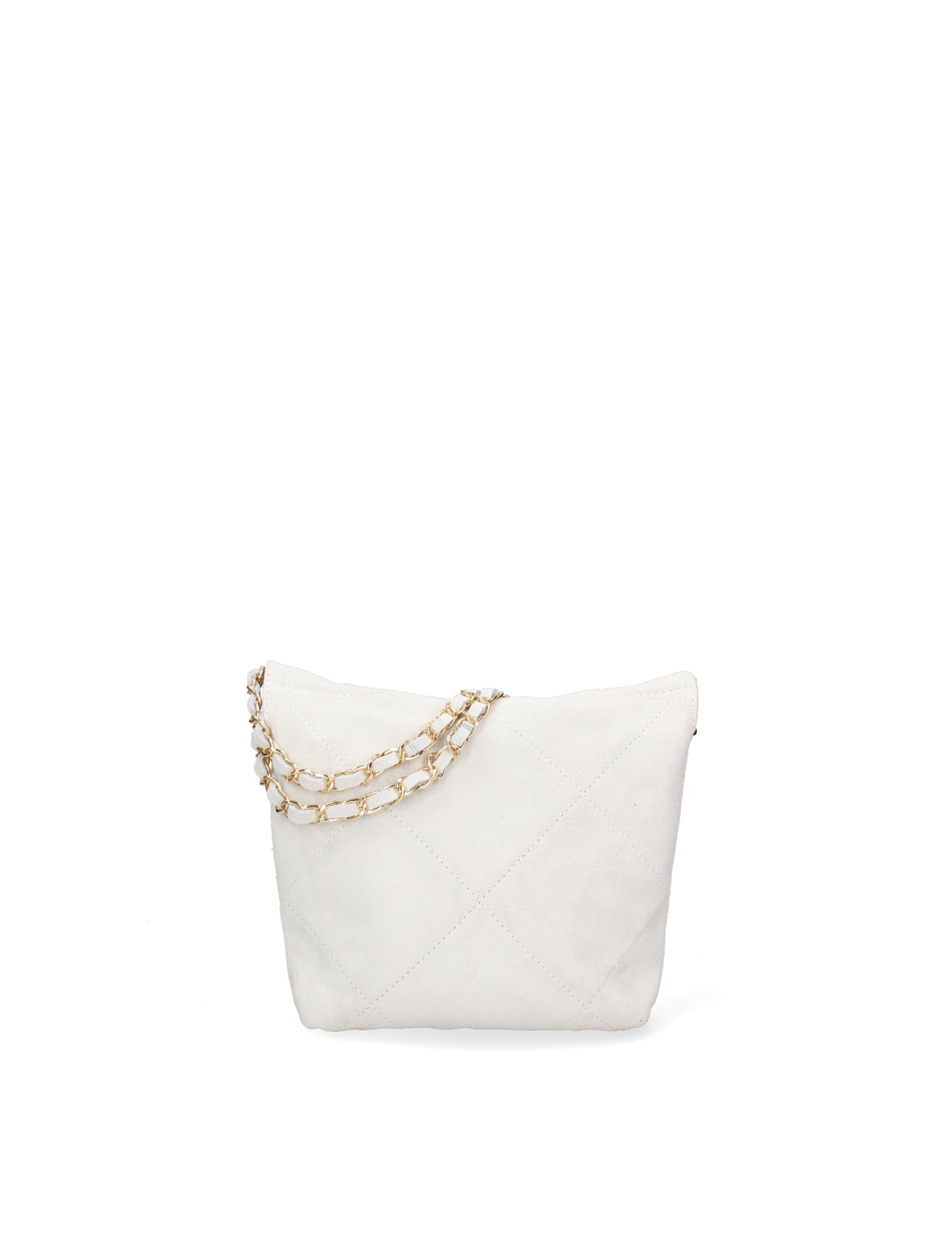 Borsa a Mano in Vera Pelle Grigio Chiaro