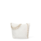 Borsa a Mano in Vera Pelle Grigio Chiaro