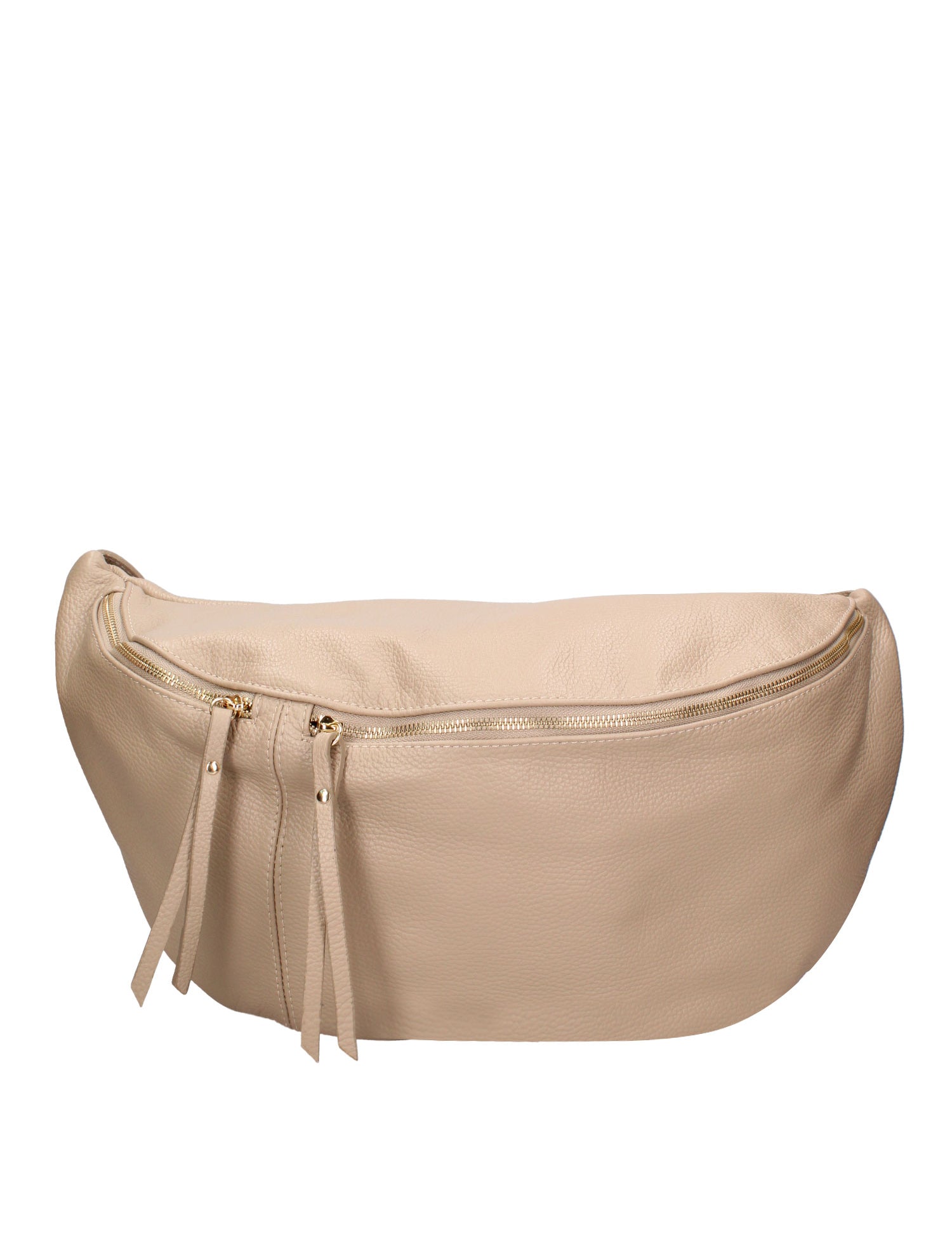 Marsupio in Vera Pelle Beige Scuro