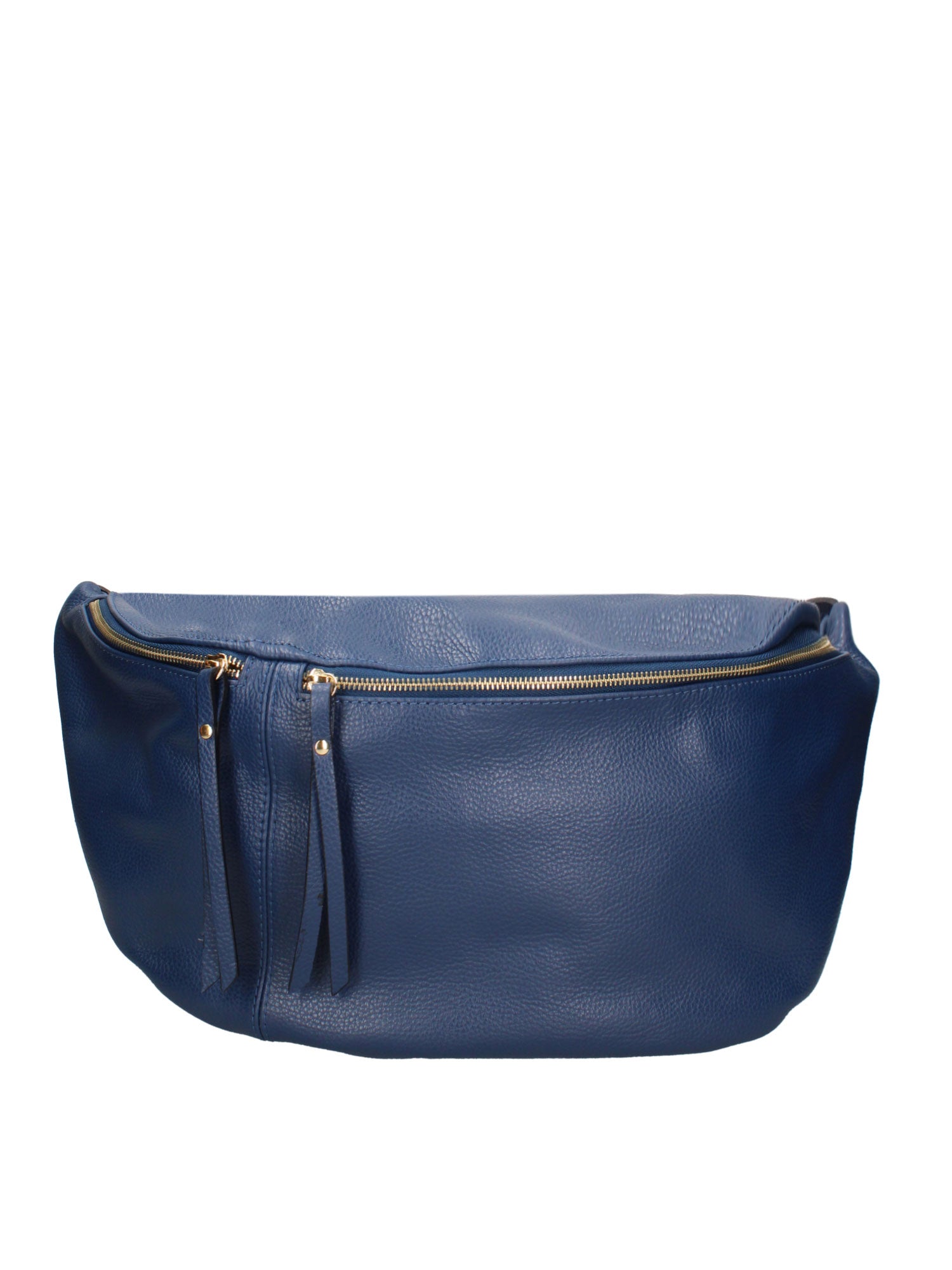Marsupio in Vera Pelle Blu Scuro