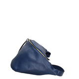 Marsupio in Vera Pelle Blu Scuro