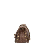 Borsa a Tracolla in Vera Pelle Beige Scuro