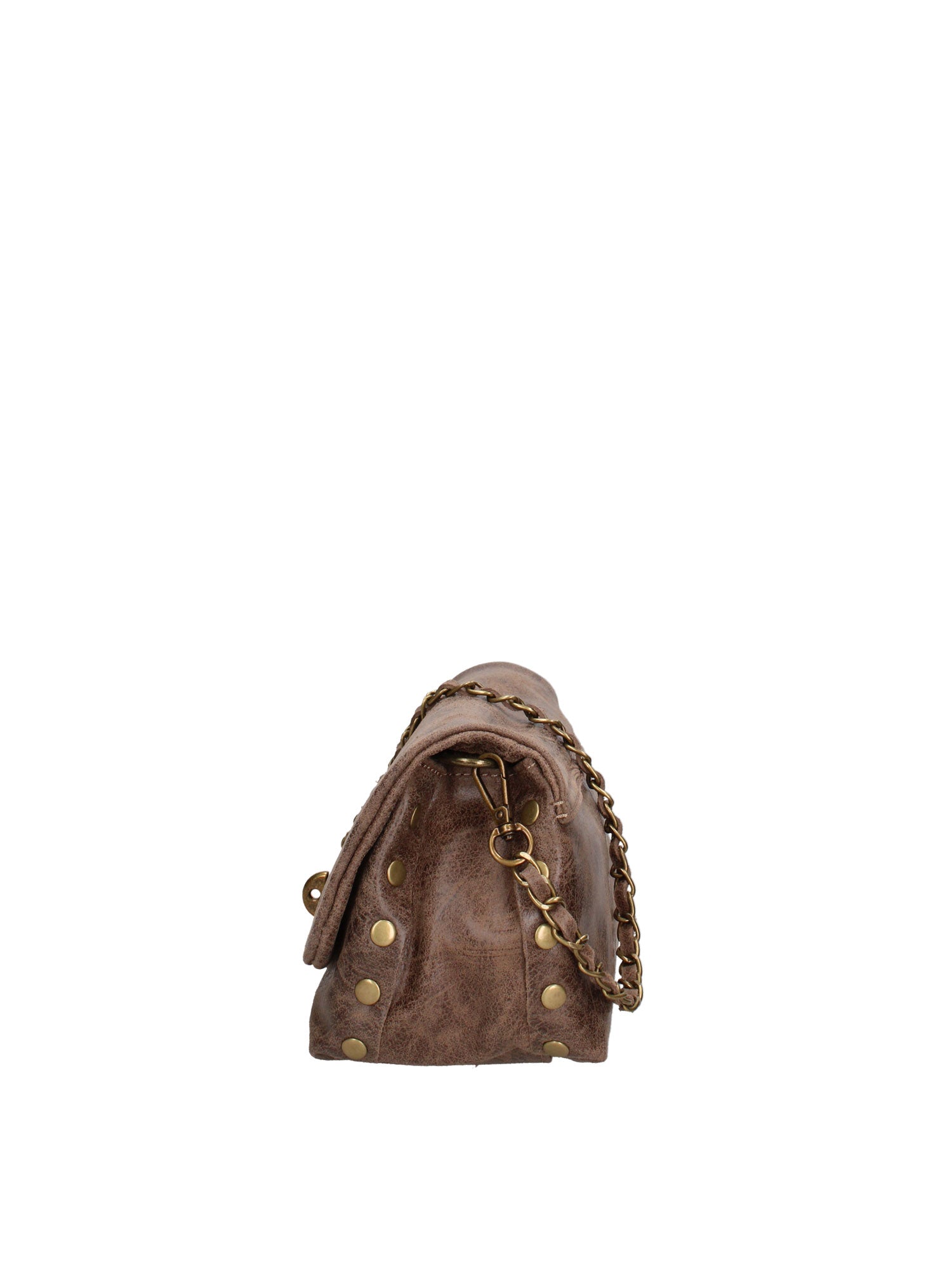 Borsa a Tracolla in Vera Pelle Beige Scuro