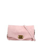 Borsa a Tracolla in Vera Pelle Rosa
