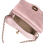 Borsa a Tracolla in Vera Pelle Rosa