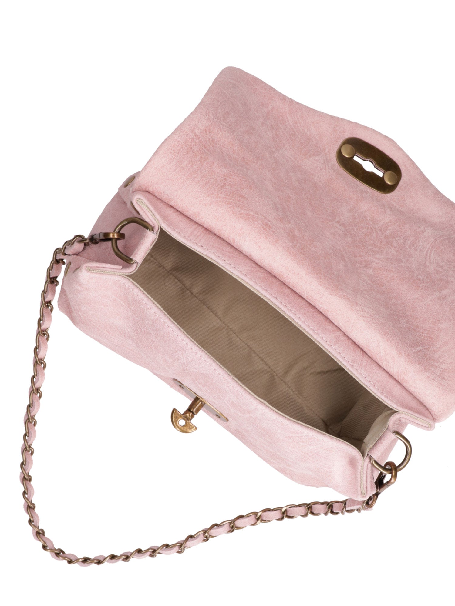 Borsa a Tracolla in Vera Pelle Rosa
