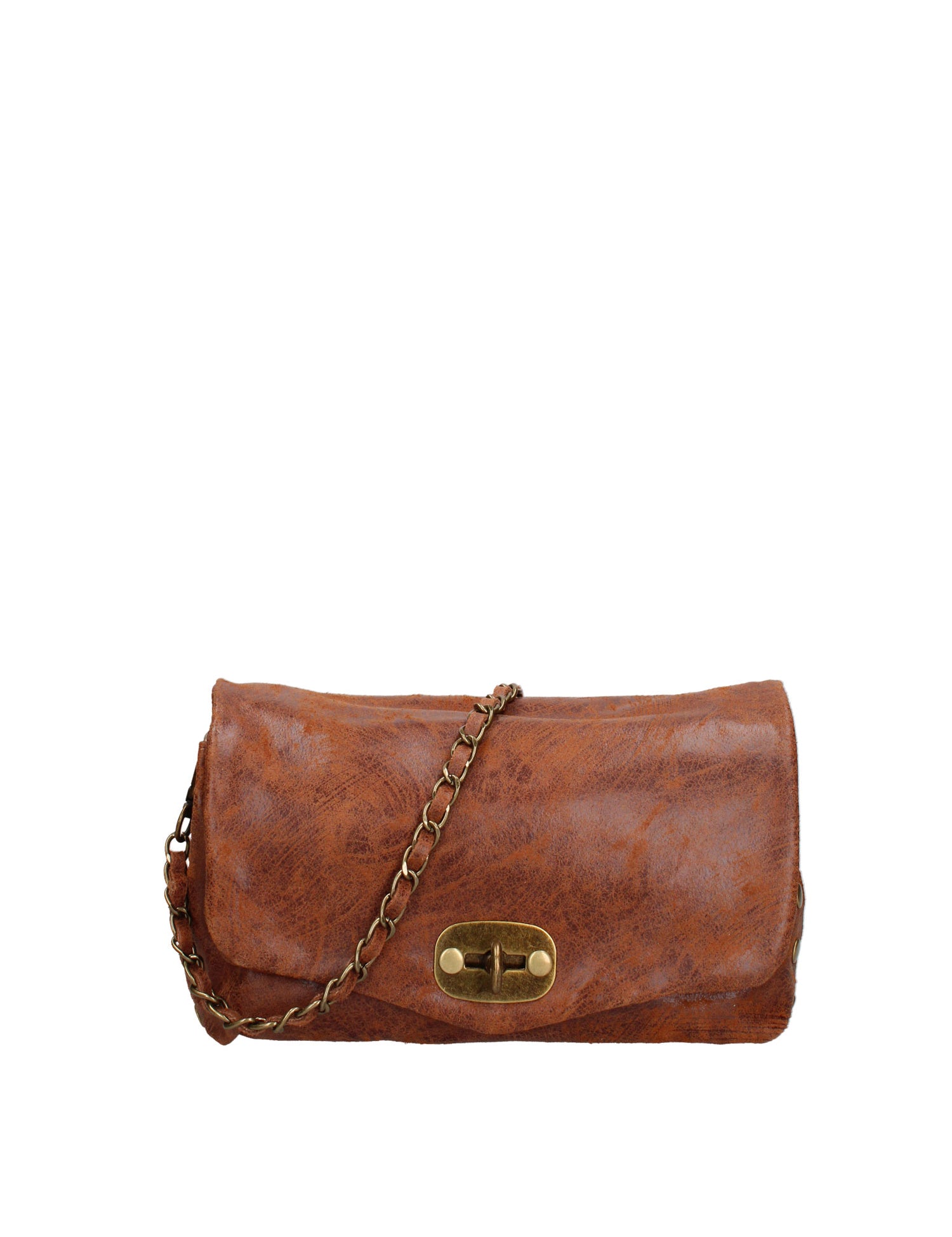 Borsa a Tracolla in Vera Pelle Cognac