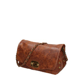 Borsa a Tracolla in Vera Pelle Cognac