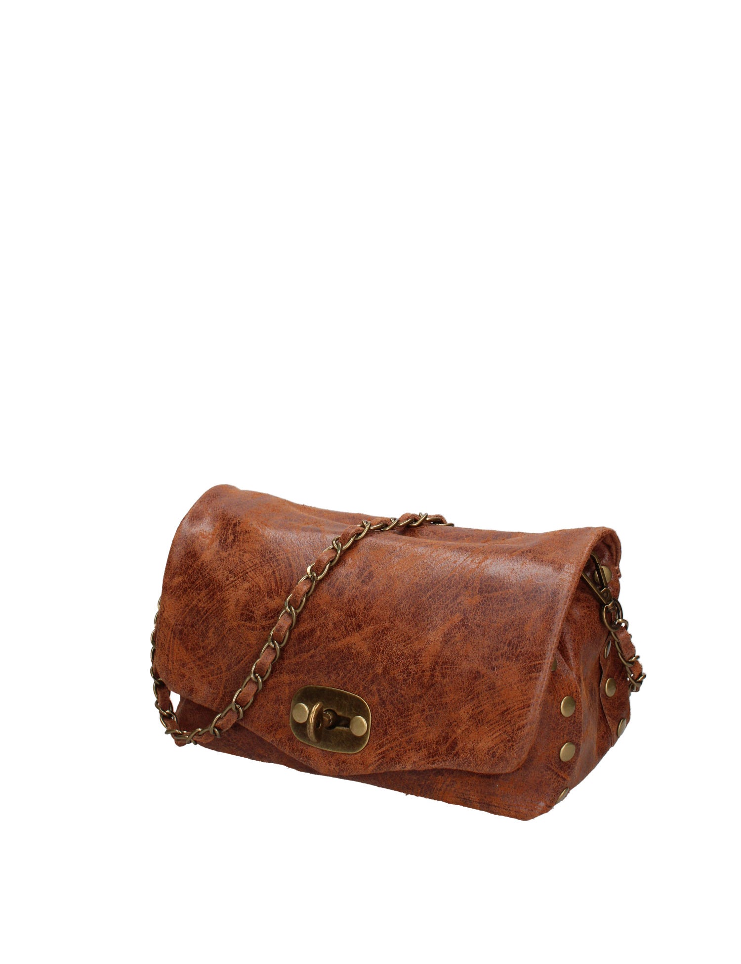 Borsa a Tracolla in Vera Pelle Cognac