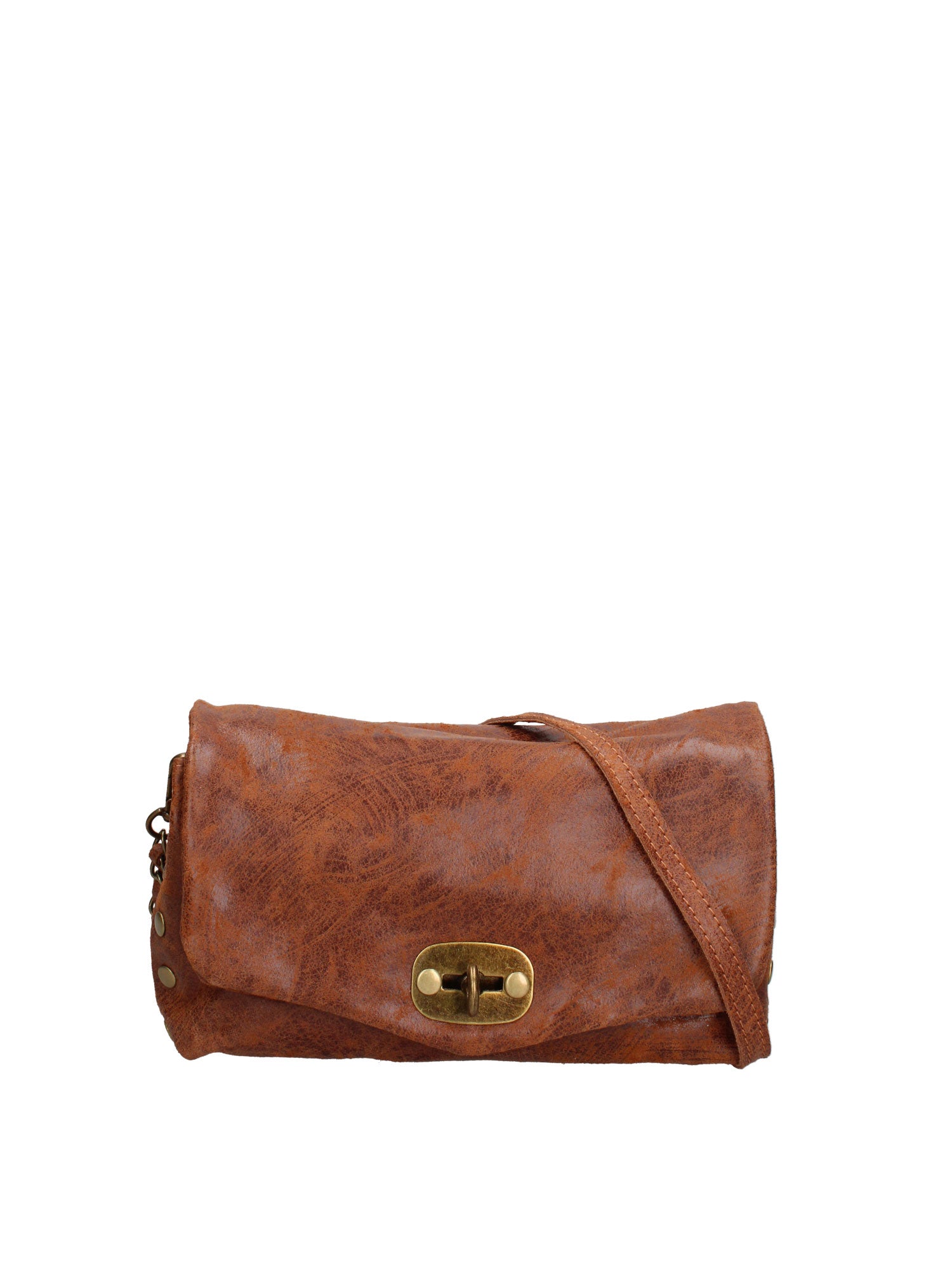 Borsa a Tracolla in Vera Pelle Cognac