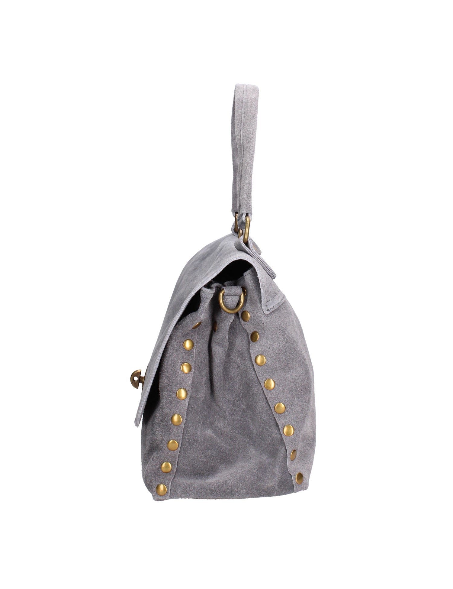 Borsa a Spalla in Vera Pelle Grigio