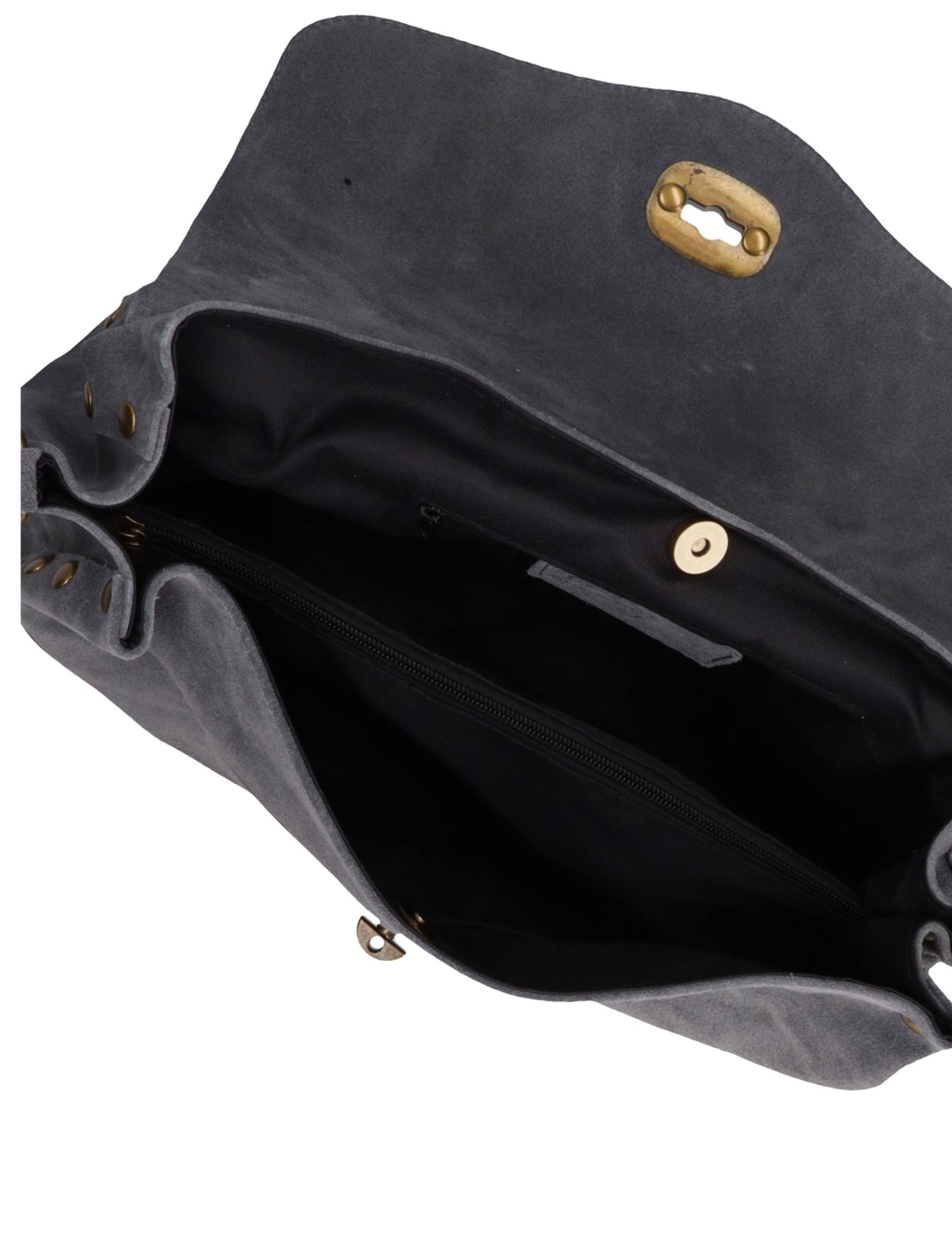 Borsa a Spalla in Vera Pelle Grigio