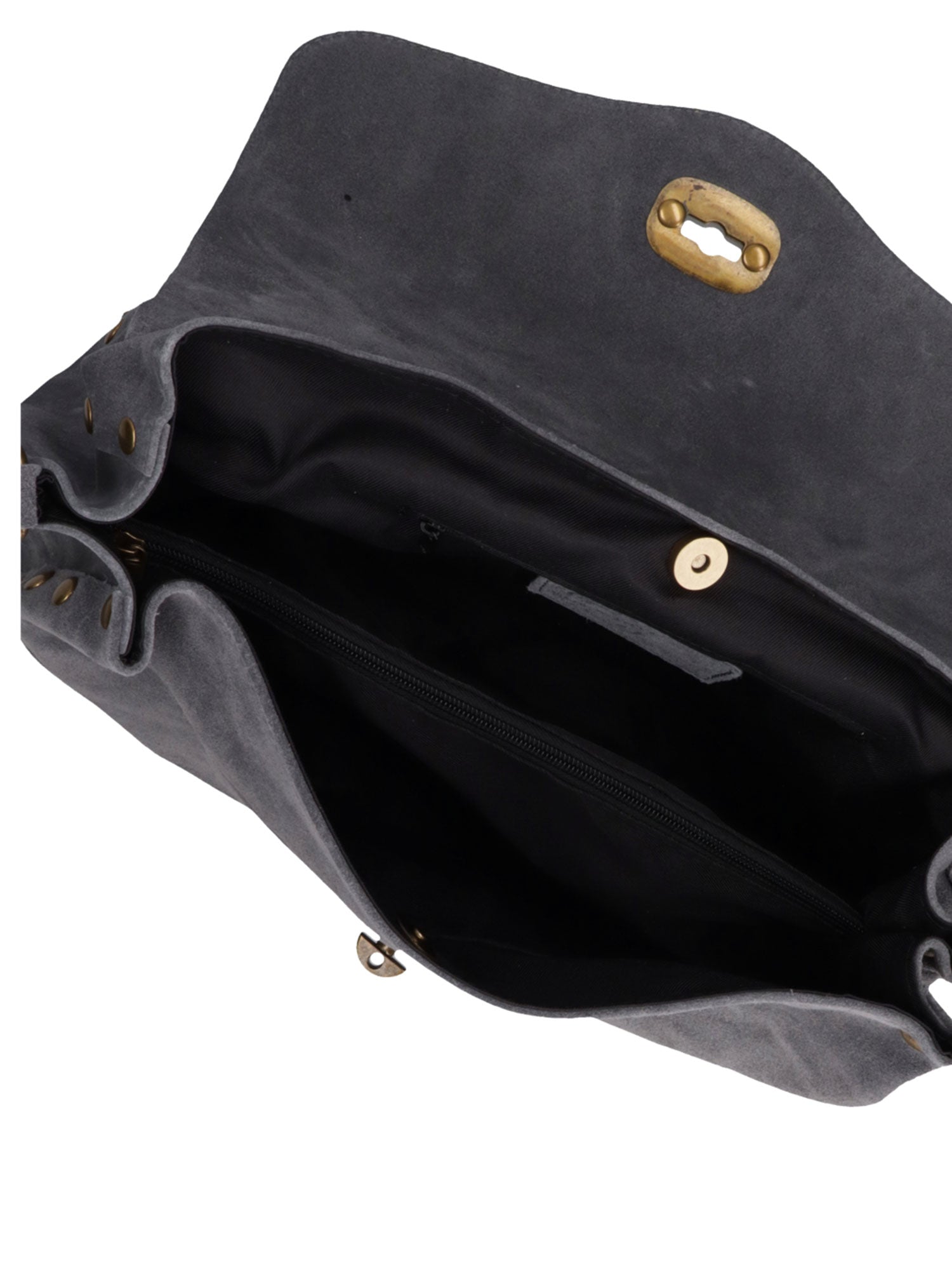 Borsa a Spalla in Vera Pelle Grigio