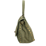 Borsa a Spalla in Vera Pelle Verde Scuro