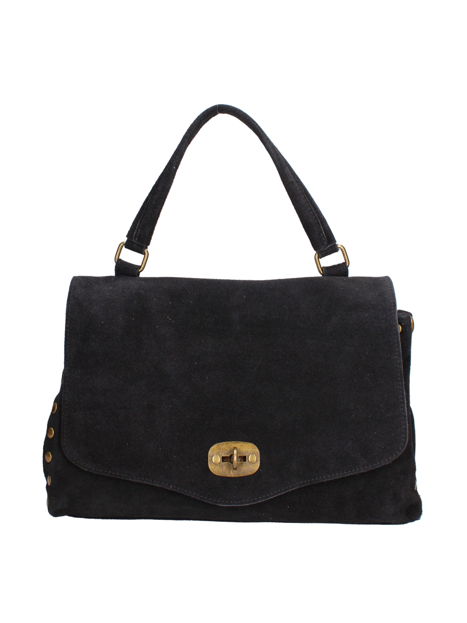 Borsa a Spalla in Vera Pelle Nero