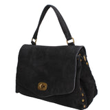 Borsa a Spalla in Vera Pelle Nero