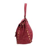 Borsa a Spalla in Vera Pelle Bordeaux