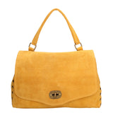 Borsa a Spalla in Vera Pelle Senape
