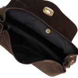 Borsa a Spalla in Vera Pelle Beige Scuro