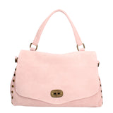 Borsa a Spalla in Vera Pelle Rosa Antico