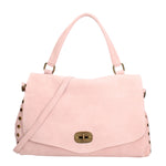 Borsa a Spalla in Vera Pelle Rosa Antico