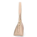 Borsa a Spalla in Vera Pelle Beige Scuro